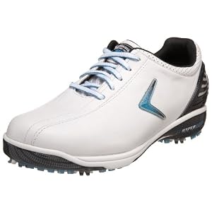 Buy Callaway Ladies Hyperbolic Golf Shoe,White Black Cyan Blue,US Ladies 8 M by Callaway