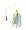 Chartreuse Head Chartreuse/Blue/Clear Skirt