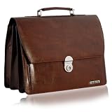redolz® XXL Aktentasche U0083 Businesstasche italian style braun