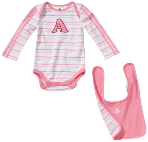 Adidas Baby Trainingsanzug Inf Bp Body Set, white-wonder bloom f10/wonder bloom f10, 74, P90806