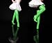 Overknee High Heels Gr�n Gr 36-46