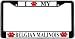 I Love My Belgian Malinois Paw Prints Dog Black Metal License Plate Frame Holder
