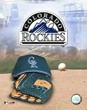 Colorado Rockies MLB 8x10 Photograph Team Logo and Baseball Cap Collage