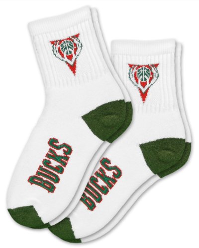 NBA Milwaukee Bucks Mens Socks, 2-Pack