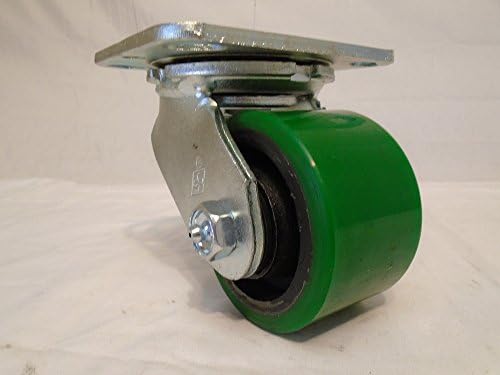 3-1/4'' X 2'' Swivel Caster Low Profile Polyurethane Wheel on Steel Hub 600lb