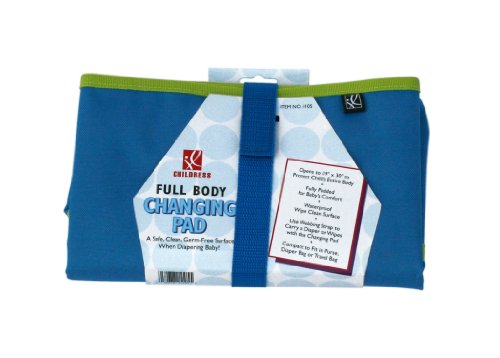 JL Childress Full Body Portable Changing Pad, Blue/Green