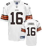Joshua Cribbs Youth Jersey: Reebok White Replica #16 Cleveland Browns Jersey