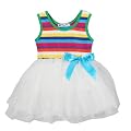 Striped White Tutu Dress