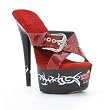 6 Inch Sexy High Heel Shoes Platform Tattoo Shoes Goth BIKER Red