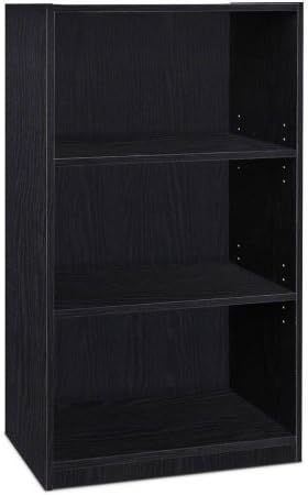 Furinno Jaya Simple Home 3-Shelf Bookcase - Blackwood