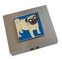 Tan Pug Travel Jewelry Case