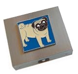 Tan Pug Travel Jewelry Case