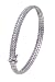 14K White Gold Three Row Diamond Cut Bracelet