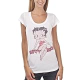 License Juniors Betty Boop Sitting Tee - White
