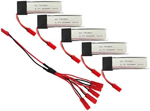 CRW Syma X1 Battery(5PCS) with 1 to 5 Charging Cable JST Plug