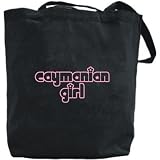 Canvas Tote Bag Black  Chick Girls Caymanian  Cayman Islands Country