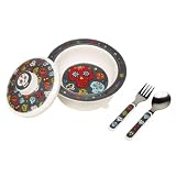 Sugar Booger Dia de Los Muertos Feeding Collection Covered Bowl Gift Set. ORE Originals.