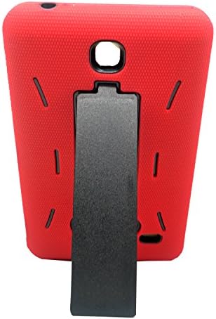 Weview(TM)Samsung Galaxy Tab 4 7.0 T230 Case,Impact Resistant Full-body Protection Hybrid Shockproof Kickstand Case Smart-shell TPU Leather material for Samsung Galaxy Tab 4 7.0 T230 Case +One Screen Protectors +Fishbone Cable Winder(Red)