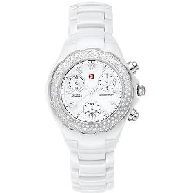 Michele Oceanic Ceramic White Diamond Ladies Watch MWW12A000001