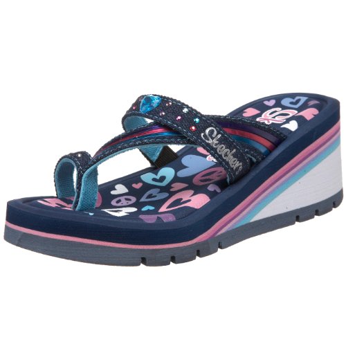 41qFn5GVF0L Skechers Little Kid/Big Kid Double Dutch Bambina Sandal