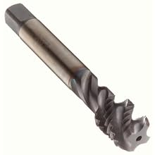 Dormer MTT-X E051 Powdered Metal Spiral Flute Threading Tap, For Mild Steel, Coolant-Through, TiAlN Coated, Round Shank With Square End, Modified Bottoming Chamfer