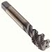 Dormer MTT-X E051 Powdered Metal Spiral Flute Threading Tap, For Mild Steel, Coolant-Through, TiAlN Coated, Round Shank With Square End, Modified Bottoming Chamfer