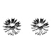 Dew Sterling Silver 4081HP Ladies Daisy Stud Earrings