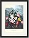 Black Framed/Matted Print 17x23, Roses - Temple of Flora