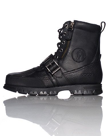 Polo Ralph Lauren Men's Andres Ankle Boot,Black,10 M US