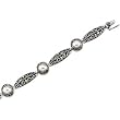 Sterling Silver and 14K Yellow Gold Cultured Pearl Bracelet