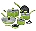 T-fal C968SE Excite Nonstick Thermo-Spot Dishwasher Safe Oven Safe PFOA Free Cookware Set, 14-Piece, Green