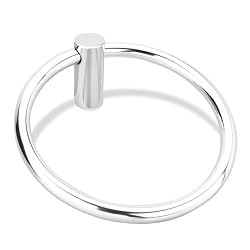 Elements BHE2-06PC Modern Towel Ring, Polished Chrome