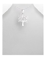 Tree Pendant Necklace In 92.5 Sterling Silver