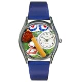 Whimsical Watches Women's S0820004 Baseball Royal Blue Leather Watch
