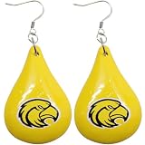 NCAA Dayna U Southern Miss Golden Eagles Gold Tear Drop Wooden Earrings