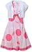 Bonnie Jean Girls 7-16 White Short Sleeve Sweater Dress Over Large Pink Dots On White Printed Poplin Sleeveless