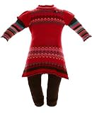 Catimini *Spirit City* Red L/S Sweater Dress & Chocolate Legging Set
