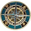 1-1/2 inch Blue Suited Compass Spinner - Casino Supplies > Card Covers > Spinners