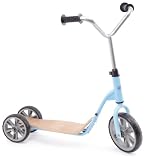 Caritan - 59503 - Vélos et Patinettes -Patinette Zik+ pliable bleue - plateau bois [Emballage « Déballer sans s'énerver par Amazon »]