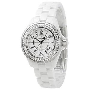 Chanel J12 Diamond White Ceramic Ladies Watch H0967