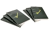 DIY Indispensables US Military Memo Book (6 Pack) Side Bound 3-3/8 x 5-5/8 Inch with Durable Sewn Binding College Ruled 72 Sheet Notebook Made in USA