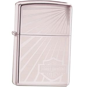 Harley Davidson Burst Zippo Lighter Style: High Polish Chrome