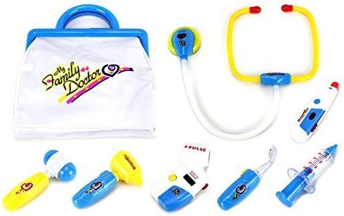 My Family Doctor 8 Piece Pretend Play Toy Medical Kit Play Set, Perfect for Role Playing, Comes w/ Everything Needed (Colors May Vary) by Toy Doctor Sets