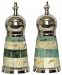 Decorative Salt & Pepper Shakers with Turqoise Resin & Bone Inlay Sides