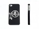 Black Apple Iphone 4 4s 4g Aluminum Back Hard Case Cover Washington Redskins