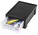 IRIS USA Small Desktop Stacking Drawer, 6 Pack, Black