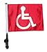 SSP Flags RED Handicap Golf Cart Flag EZ On & Off Bracket