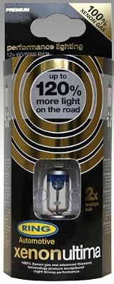 RING XENON 120% BRIGHTER H4 HEADLIGHT BULBS - PAIR