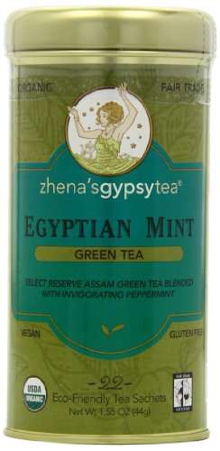 Zhena's Gypsy Tea, Egyptian Mint, 22-Count Tea Sachets (Pack of 6)