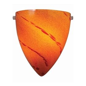 Milano - 1 Light Wall Sconce Lighting Fixture - Brushed Nickel - Amber Lava Swirl Glass -... from Lava Lamps